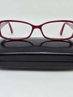 Fendi F974 615 Maroon Cat Eye Eyeglasses Frame w/ Flexhinge and Case Italy 53mm